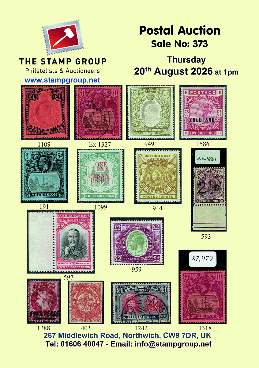 Click to view our next postal auction being held on Thursday 20th August 2026 at 1pm.